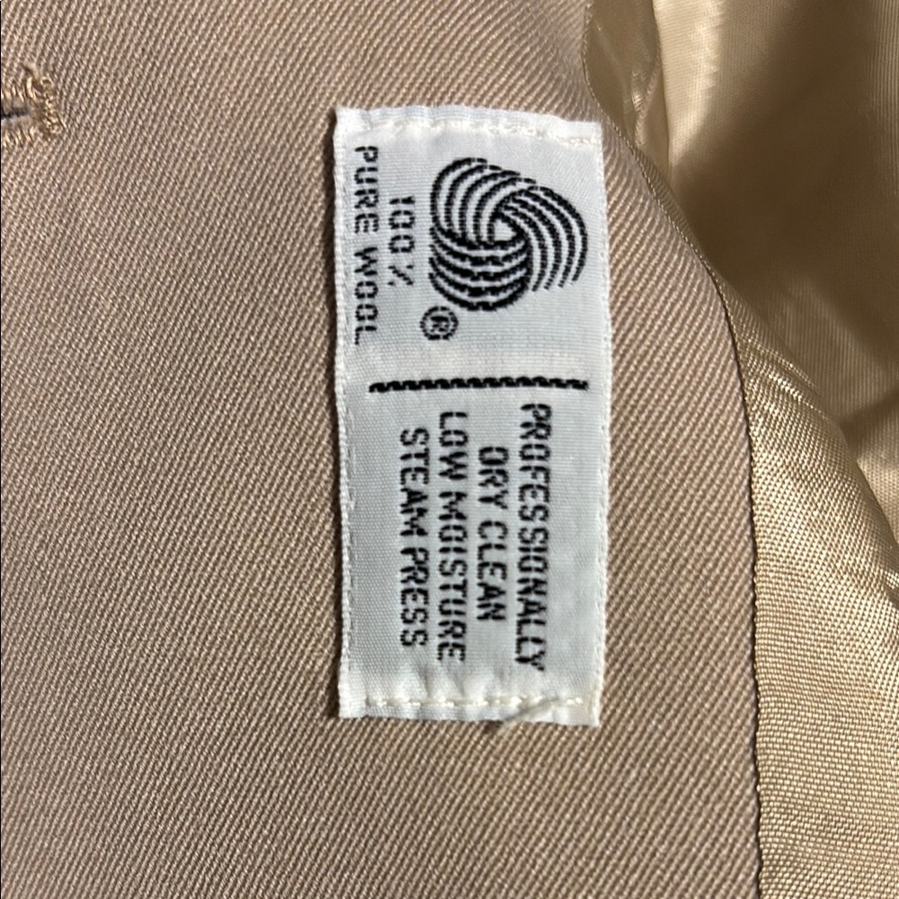 Jh Collectibles Tan Blazer 100% Wool View 2
